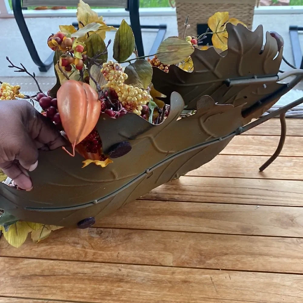 Nearly Natural Pumpkin, Artificial Fall Arrangement Candelabrum Decor